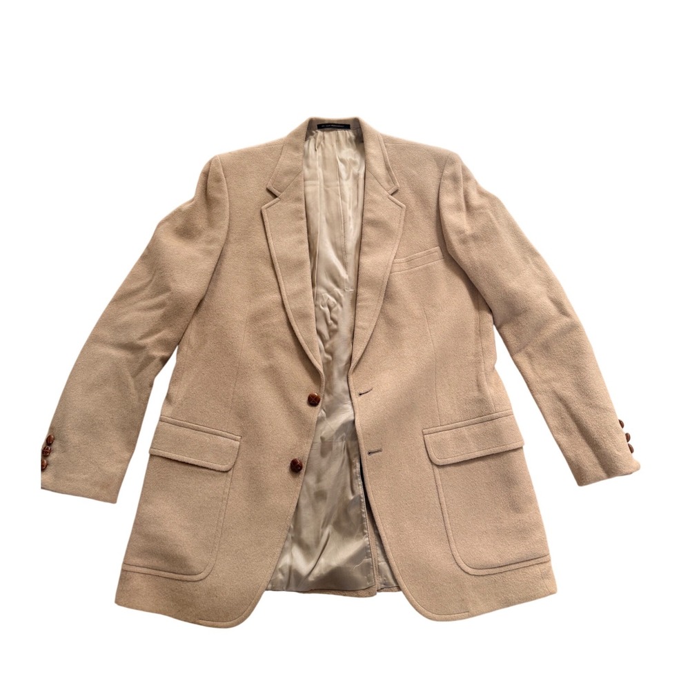 Kingsridge Mens 100% Camel Hair Blazer Tan Vintage Sport Coat 2-Button 42R